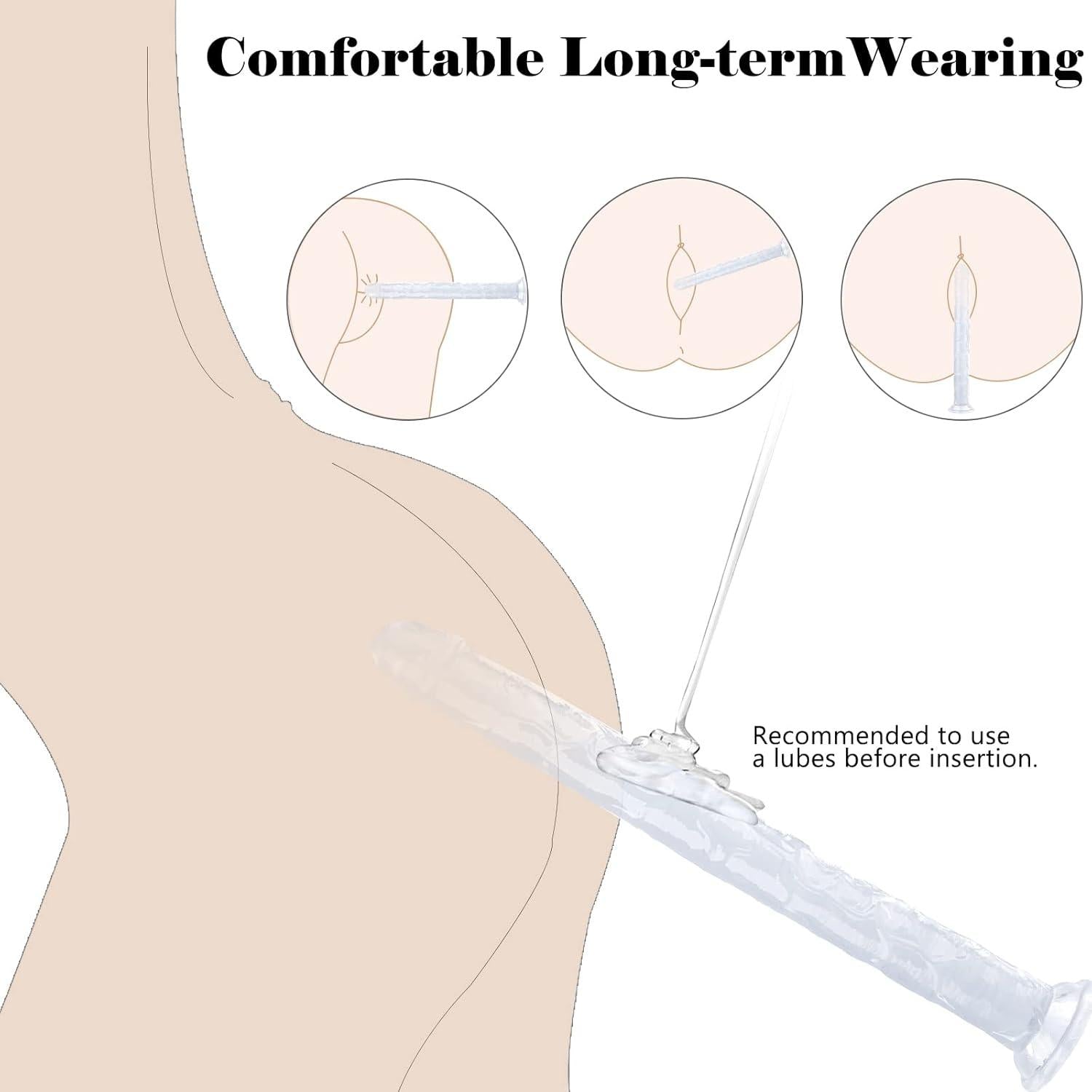 45cm XXXL Realistischer Dildo mit Saugnapf, Silikon Analdildo