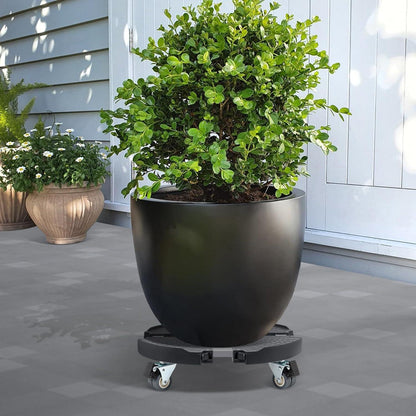 Pflanzenroller Rund Ø 40-54cm 200 KG Tragkraft Schwarz