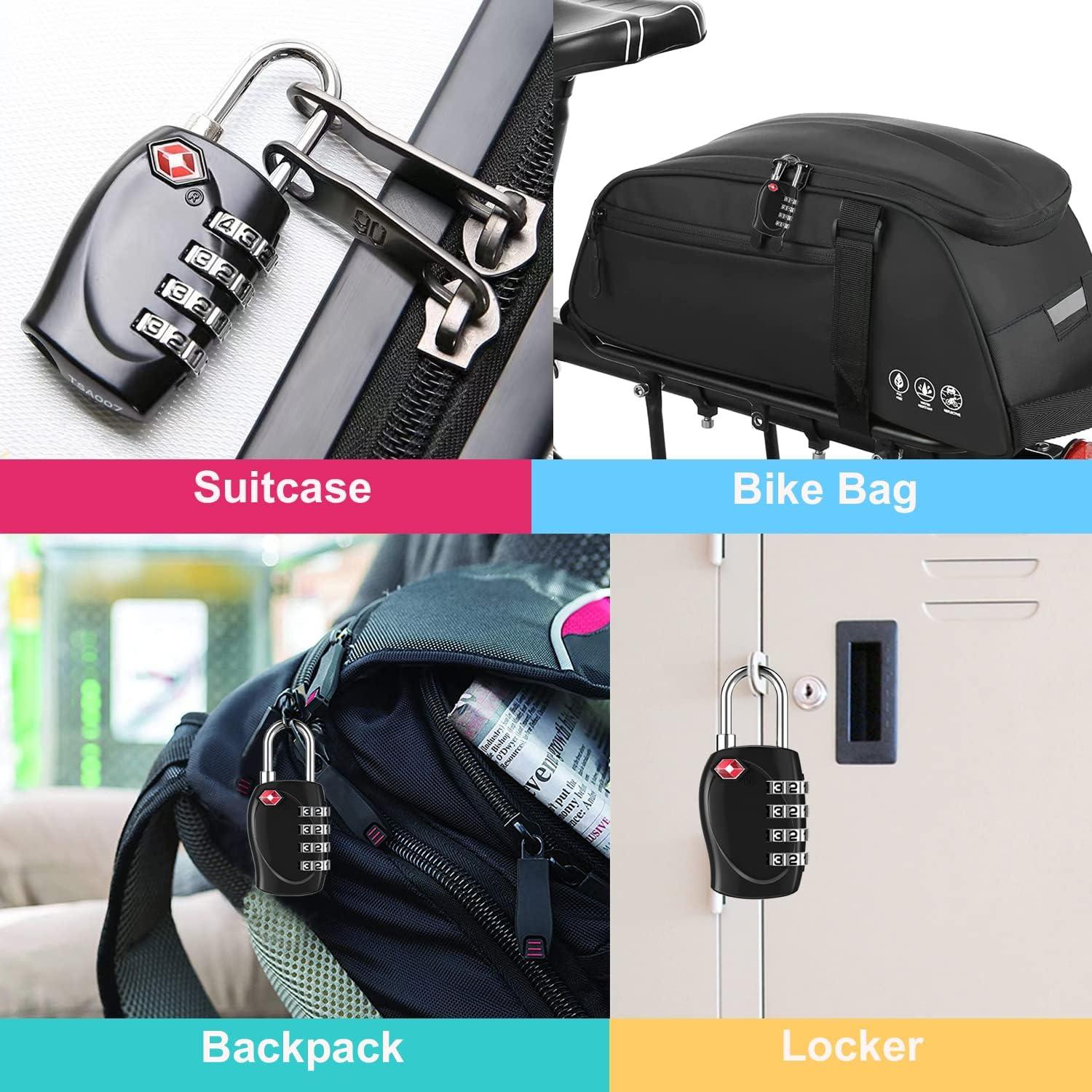 TSA Zahlenschloss 4 stellig für Koffer Rucksack Tasche Vorhängeschloss