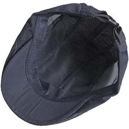 Schiebermütze Herren Damen Sommerhut atmungsaktiv Blau 55-59cm