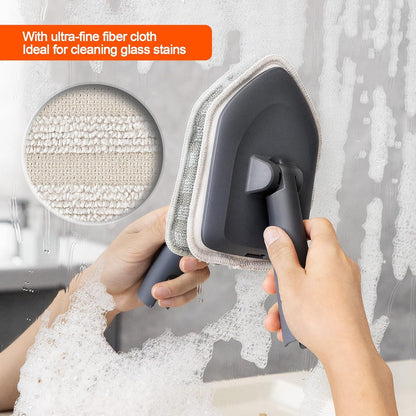 CLEANHOME Schrubber mit Stiel 4-in-1 für Badreinigung