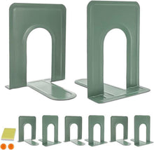 Stabile Metall-Buchstützen 8er Set Grün 17x12x15 cm