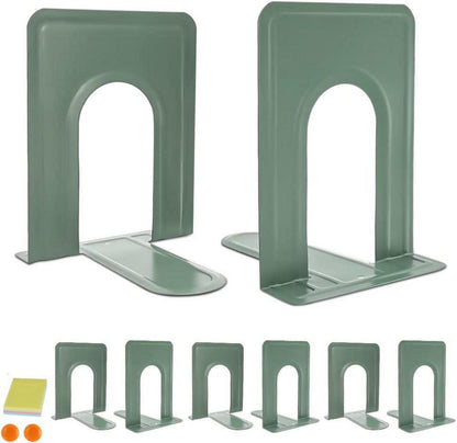 Stabile Metall-Buchstützen 8er Set Grün 17x12x15 cm
