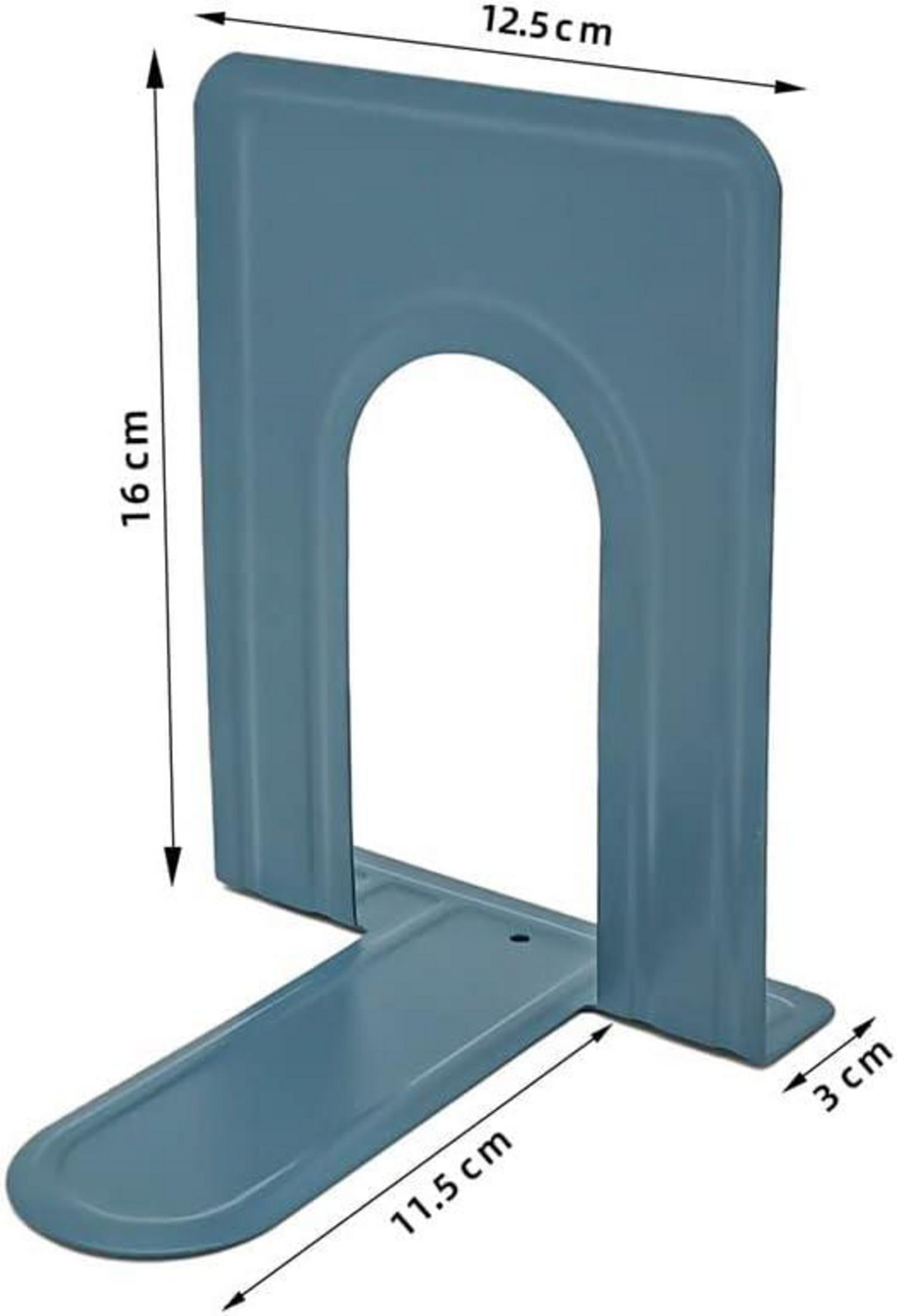 Qualsen Metall Buchstützen 8 Stück Blau 17x12x15cm