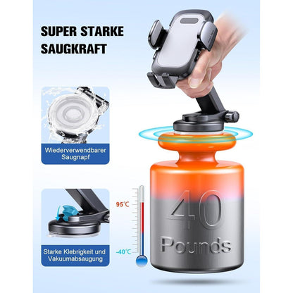 Auto Handyhalterung Saugnapf 360° für Armaturenbrett