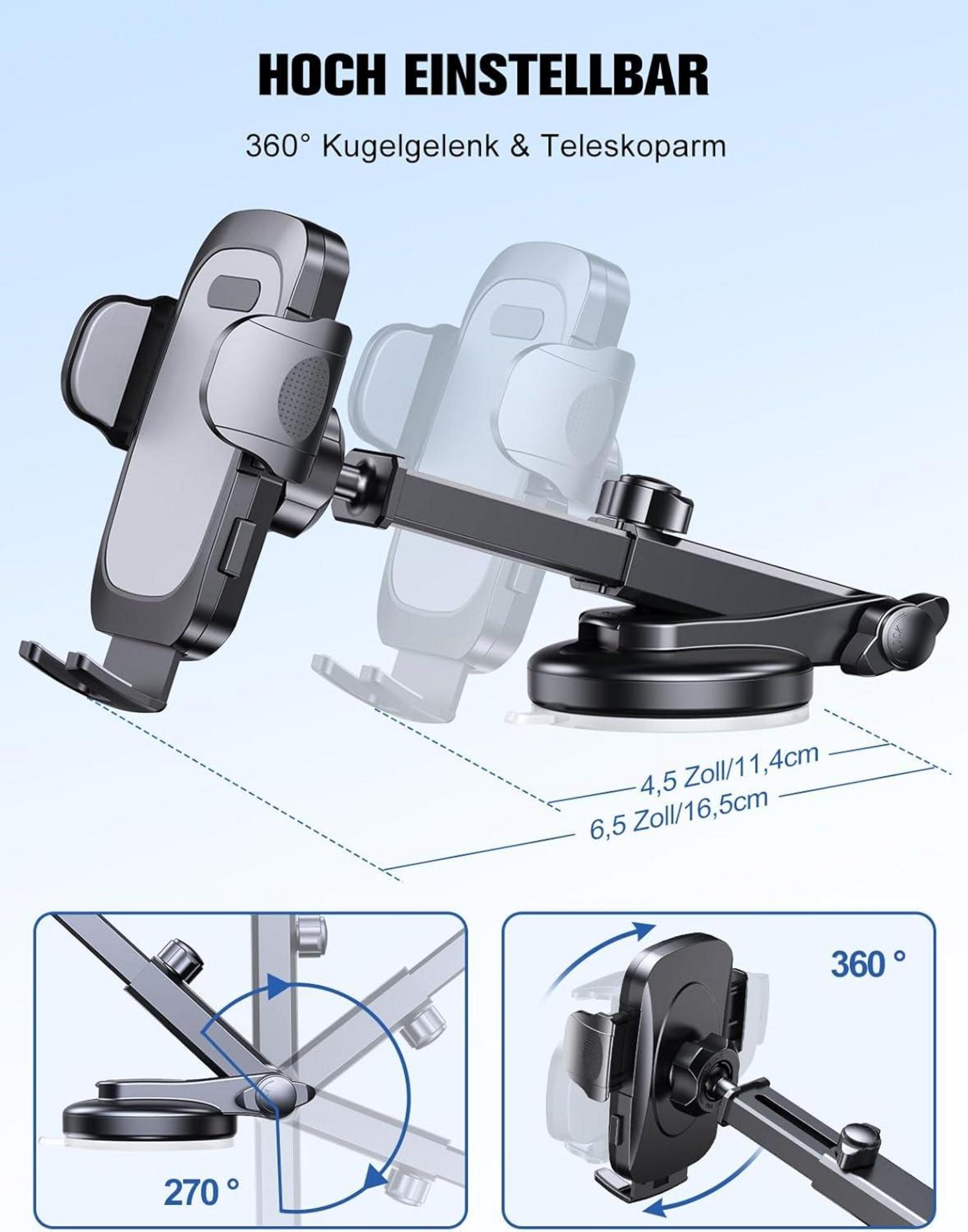 Handyhalterung Auto 360° Drehbar Saugnapf Armaturenbrett Windschutzscheibe