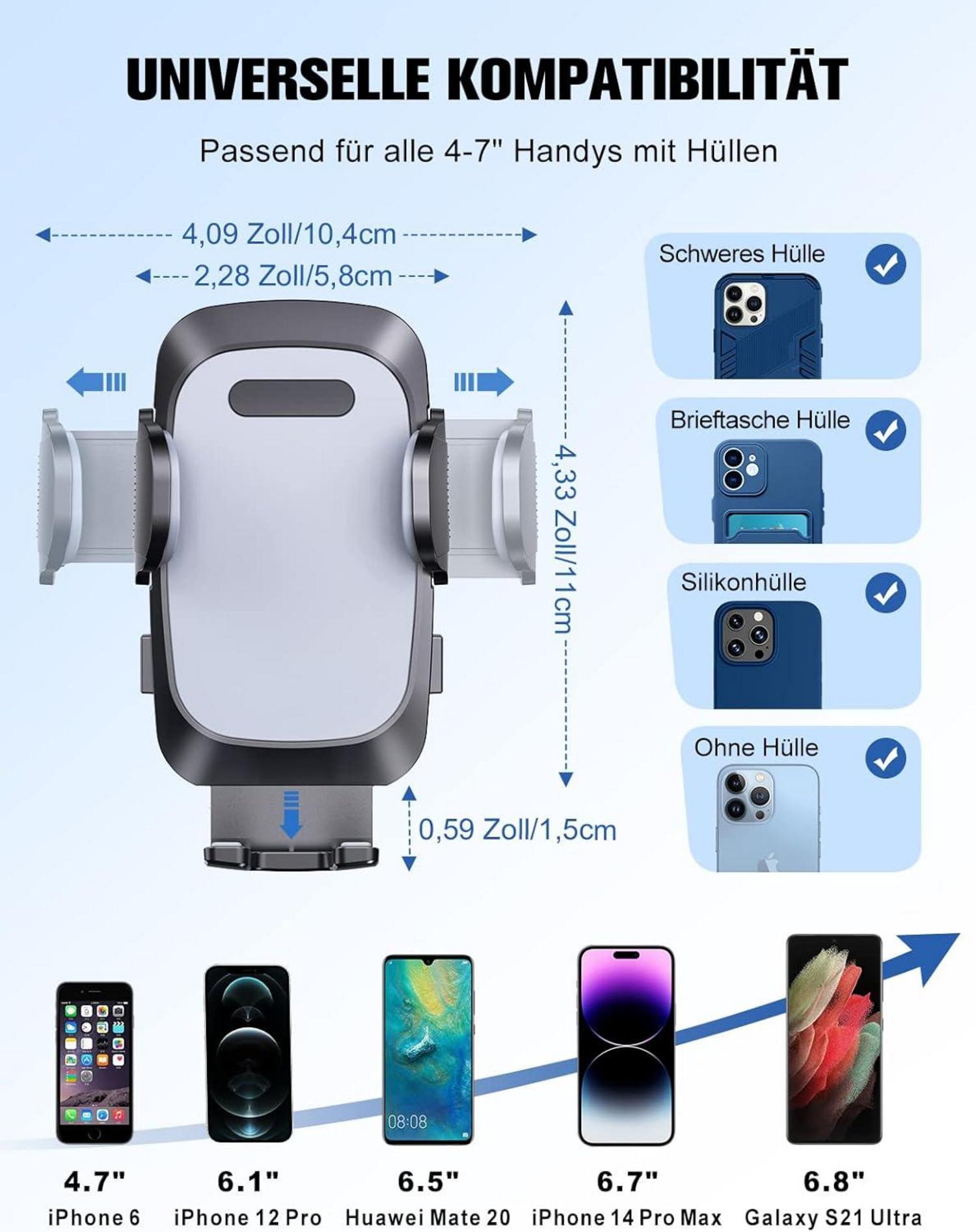 Handyhalterung Auto 360° Drehbar Saugnapf Armaturenbrett Windschutzscheibe