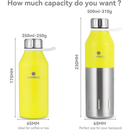 Edelstahl Trinkflasche 500ml Auslaufsicher Vakuum