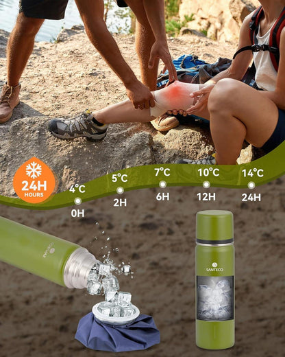 Thermoskanne Edelstahl 1l 500ml Isolierflasche Trinkbecher