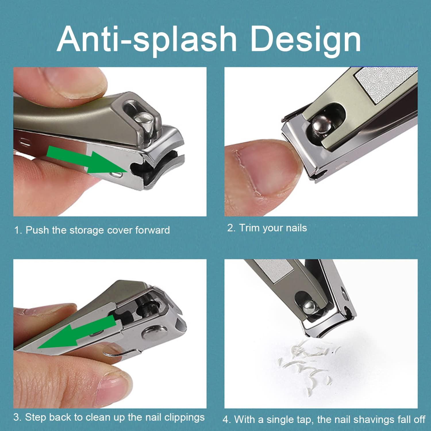 Nagelknipser Edelstahl Gebogenes Klingendesign Scharf Nail Clipper Gold