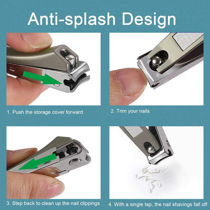 Nagelknipser Edelstahl Gebogenes Klingendesign Scharf Nail Clipper Gold
