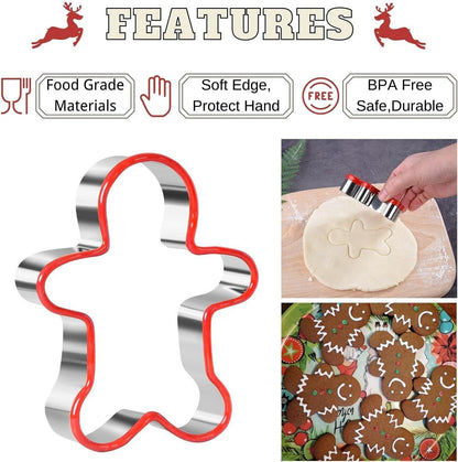 Weihnachts Ausstecher Set Edelstahl Lebkuchenmann Rentier