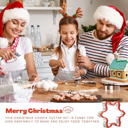 Weihnachts Ausstecher Set Edelstahl Lebkuchenmann Schneeflocke