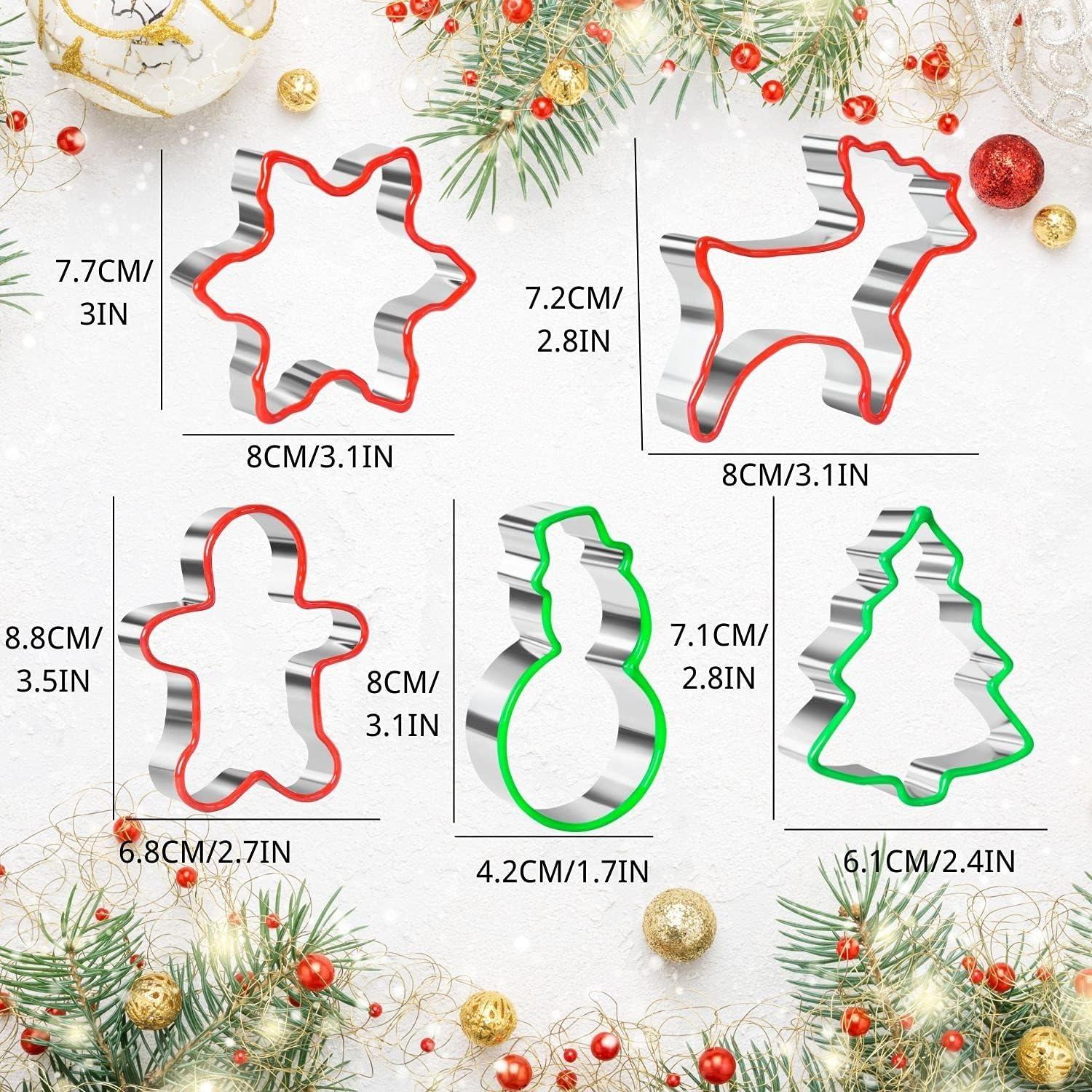 Crethink Weihnachts Ausstecher Set Edelstahl Lebkuchenmann Schneeflocke