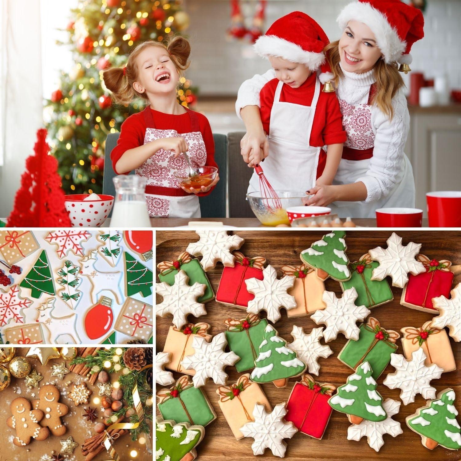 5er Weihnachts Ausstecher Set Edelstahl Lebkuchenmann Schneeflocke