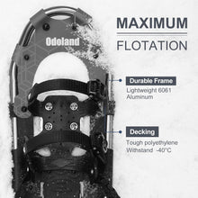 Odoland Schneeschuhe 4 IN 1 für Damen und Herren