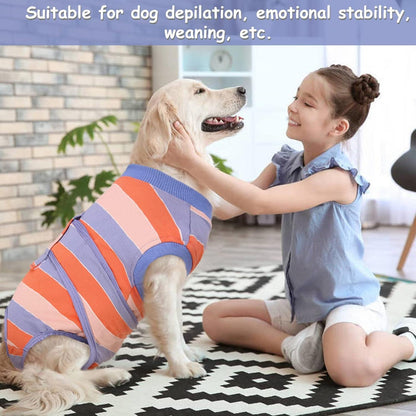 Hundebody Op Kastration Rüde Hündin Atmungsaktiv Orange Blau XL