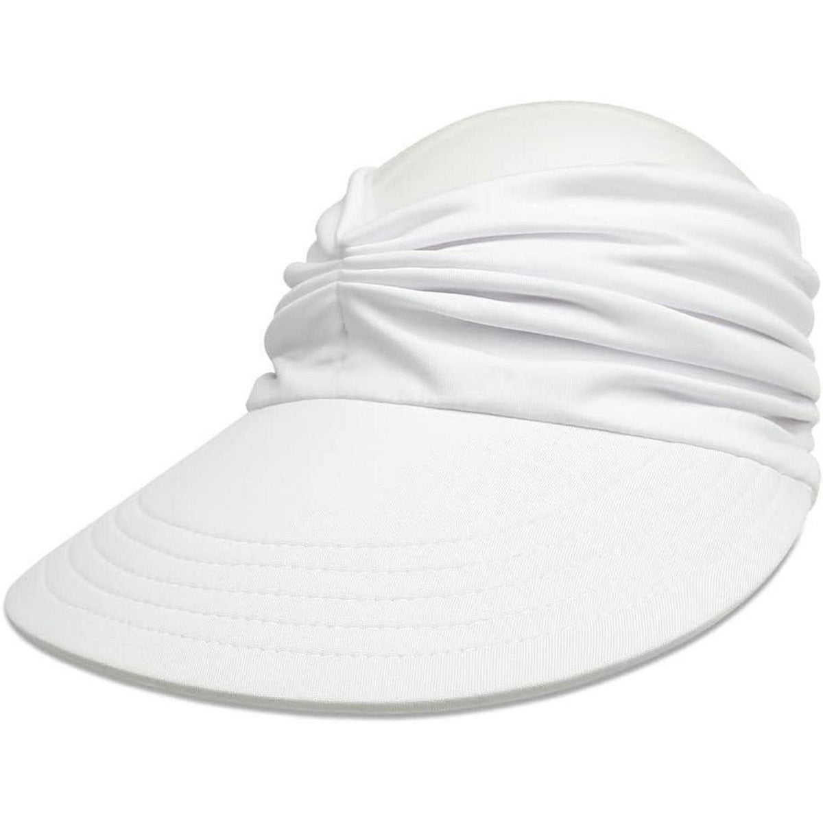 Damen Sonnenhut Visor - UV-Schutz für Strand & Sport, Weiß