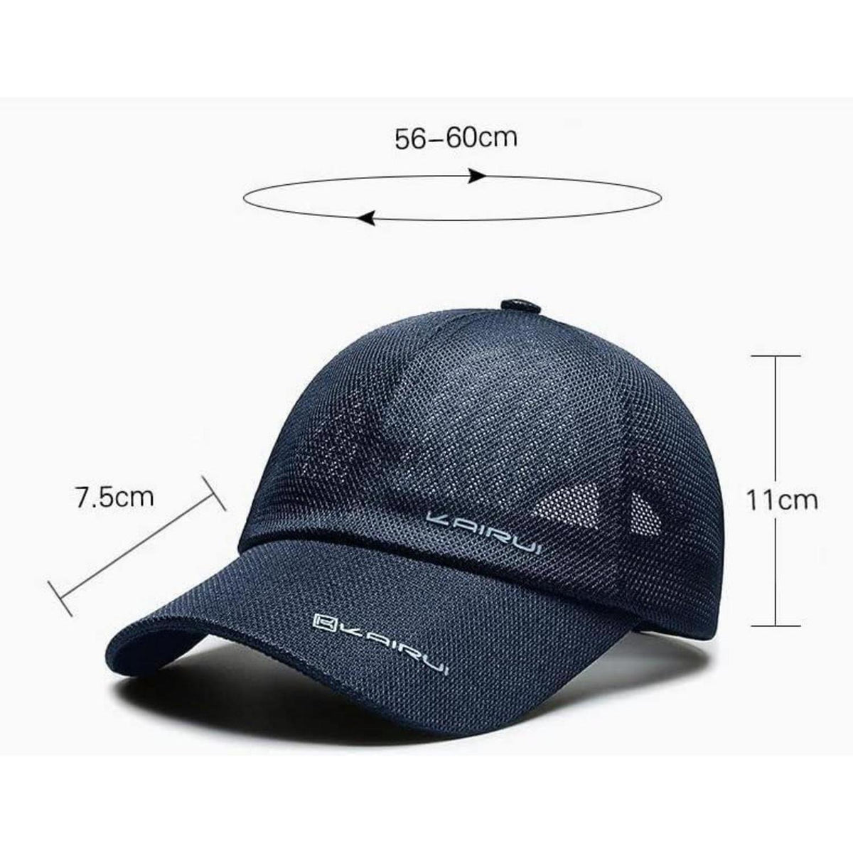 Sommer Baseball Cap Herren Damen Mesh Atmungsaktiv Dunkelblau