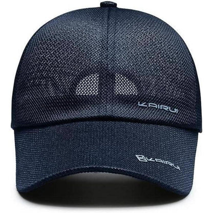 Sommer Baseball Cap Herren Damen Mesh Atmungsaktiv Dunkelblau
