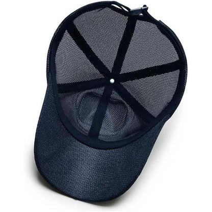 Sommer Baseball Cap Herren Damen Mesh Atmungsaktiv Dunkelblau