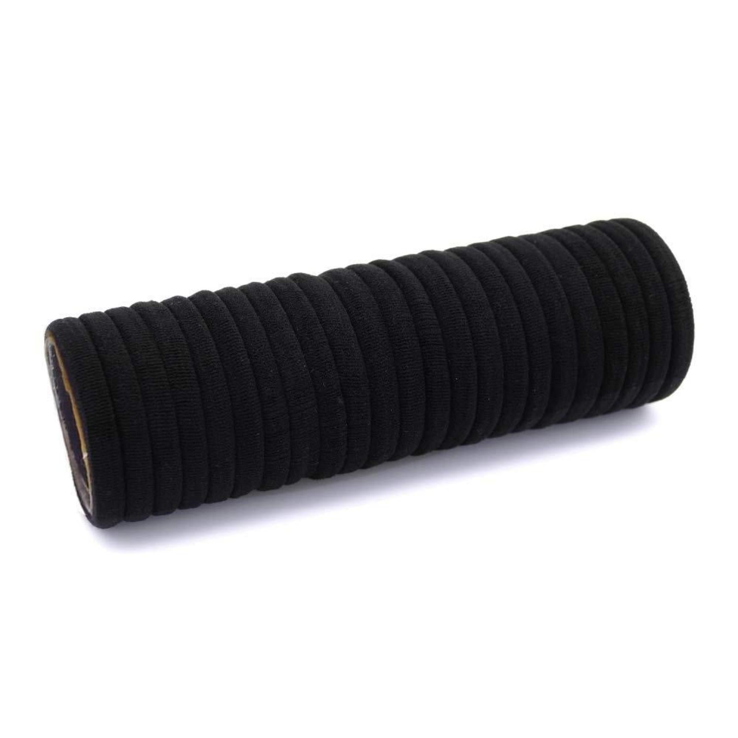 100er Pack Schwarze Elastische Haargummis für Damen & Mädchen