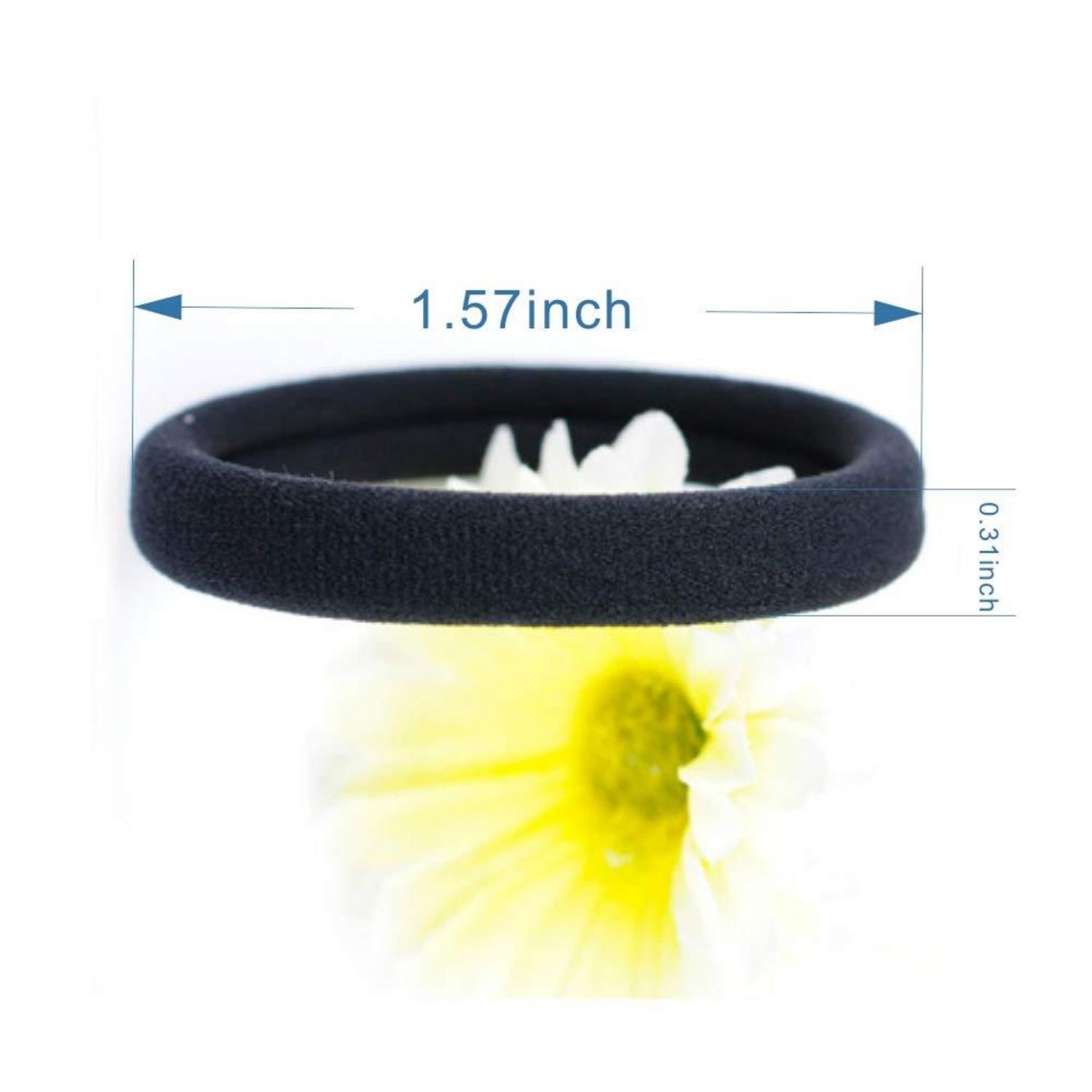 100 Stück Schwarz Damen Mädchen Elastische Haargummis Zopfgummis