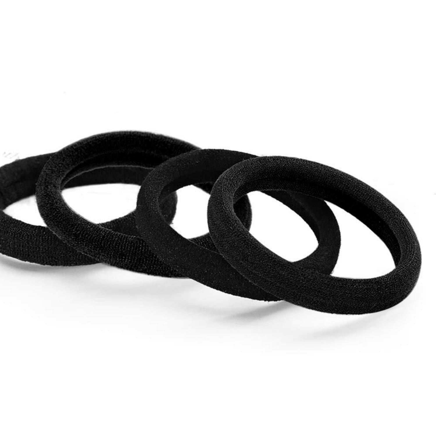 100 Stück Schwarz Damen Mädchen Elastische Haargummis Zopfgummis