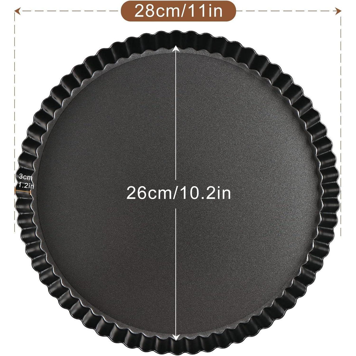 Quicheform 28cm mit Hebeboden, Antihaftbeschichtet