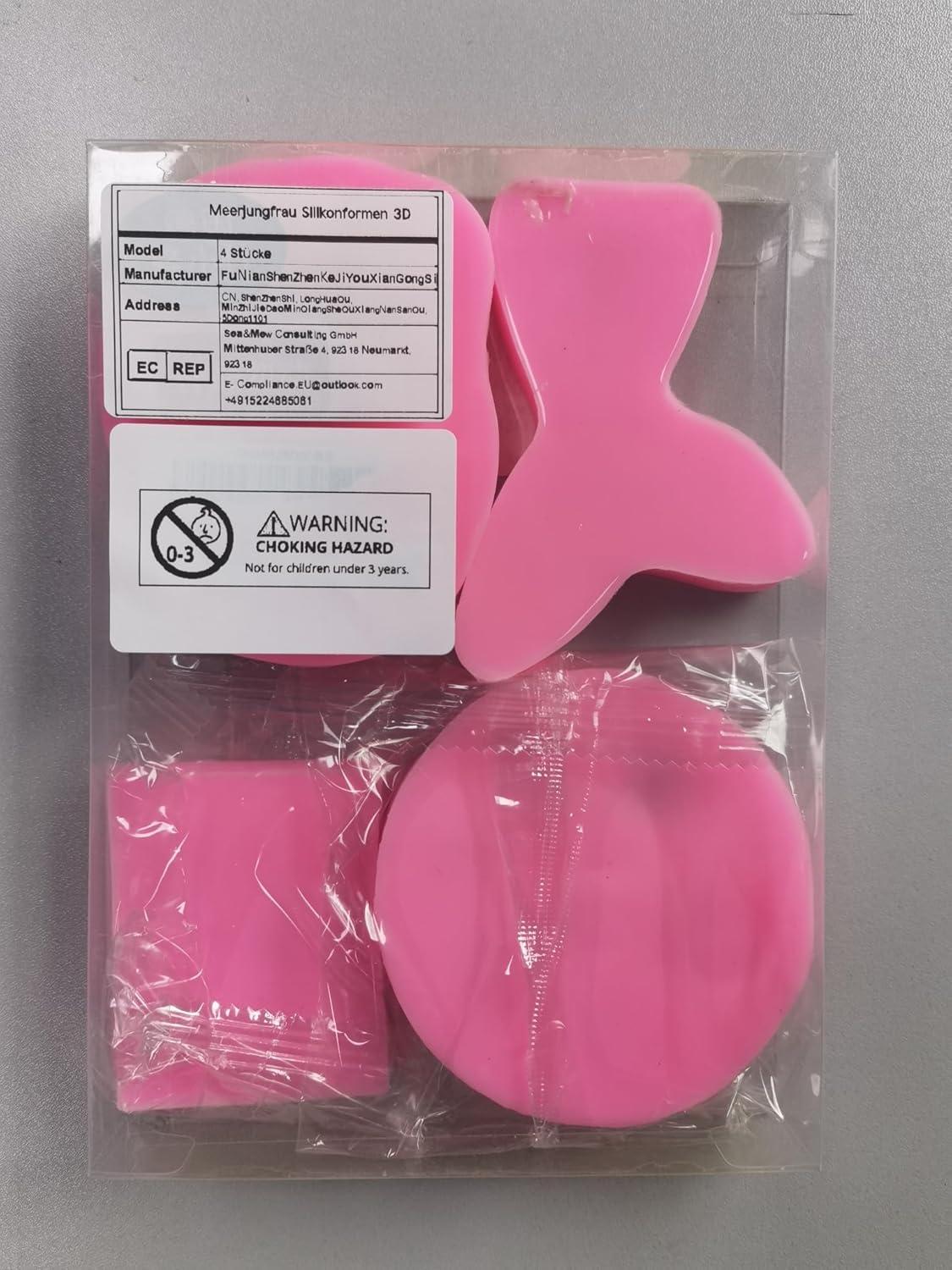 Meerjungfrau Silikonformen 3D für Kuchen Schokolade Seife