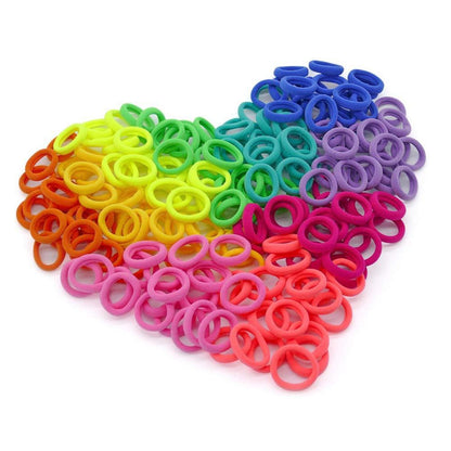 200er Pack Mini Haargummis für Mädchen in verschiedenen Farben