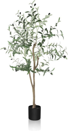 Kunstpflanze Olivenbaum 120cm Künstlicher Kunstbaum für Büro Garten