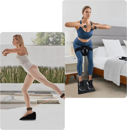 Anti-Rutsch Wadendehner 2x Squat Blocks 5-fach einstellbar Yoga Set