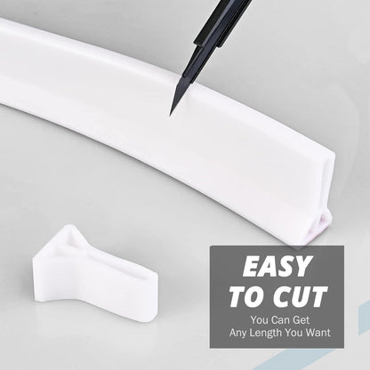 Cieex 100CM Duschschwelle Selbstklebend Silikon