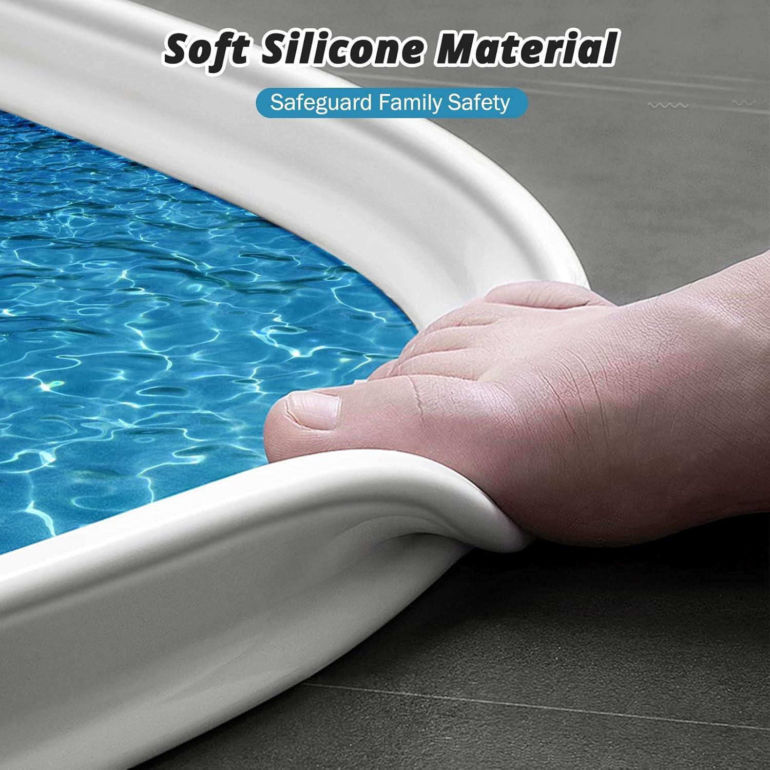 100CM Schwallschutzleiste Dusche Silikon Selbstklebend Rahmenlos