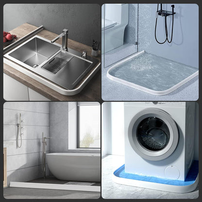 100CM Schwallschutzleiste Dusche Silikon Selbstklebend Rahmenlos