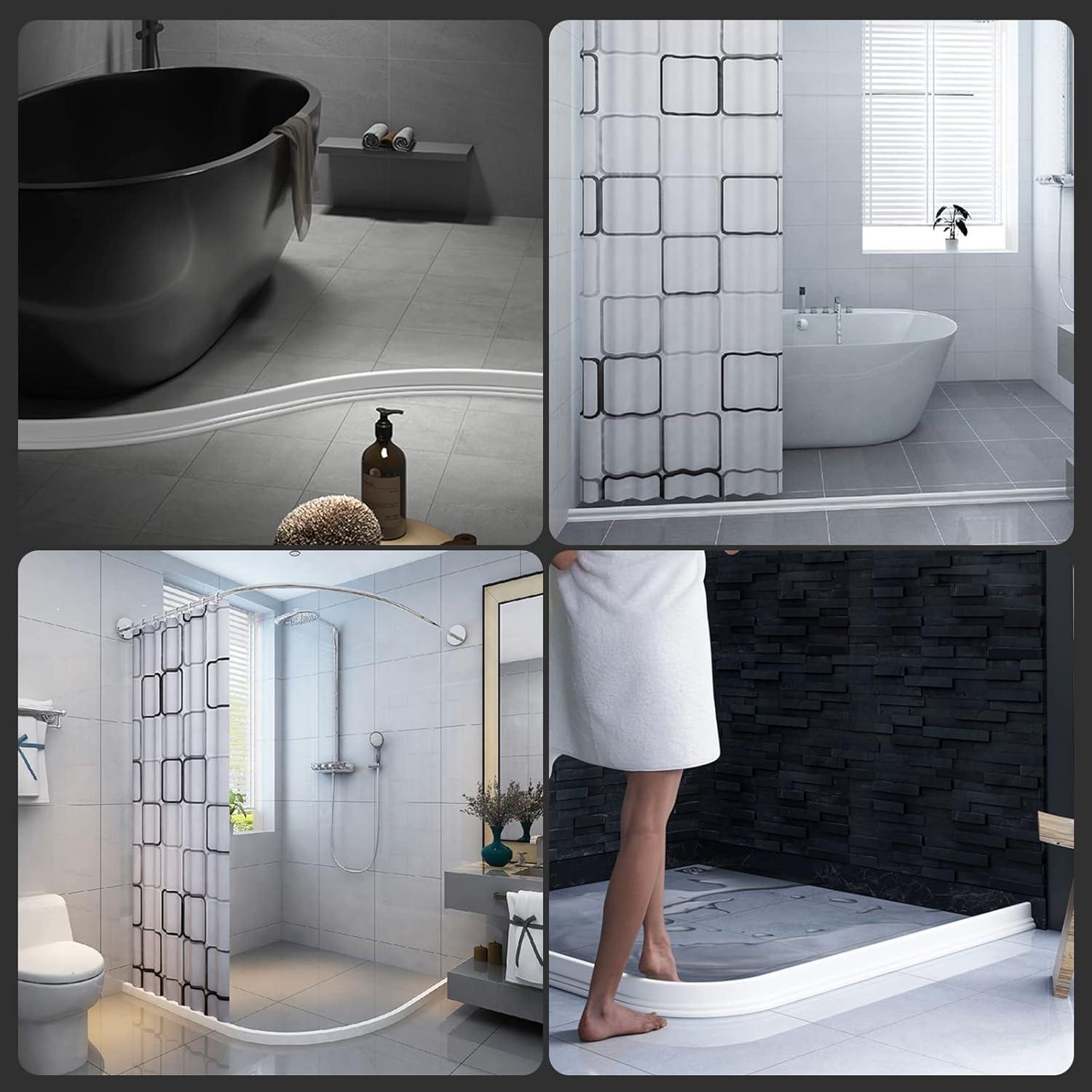 Cieex 100CM Duschschwelle Selbstklebend Silikon