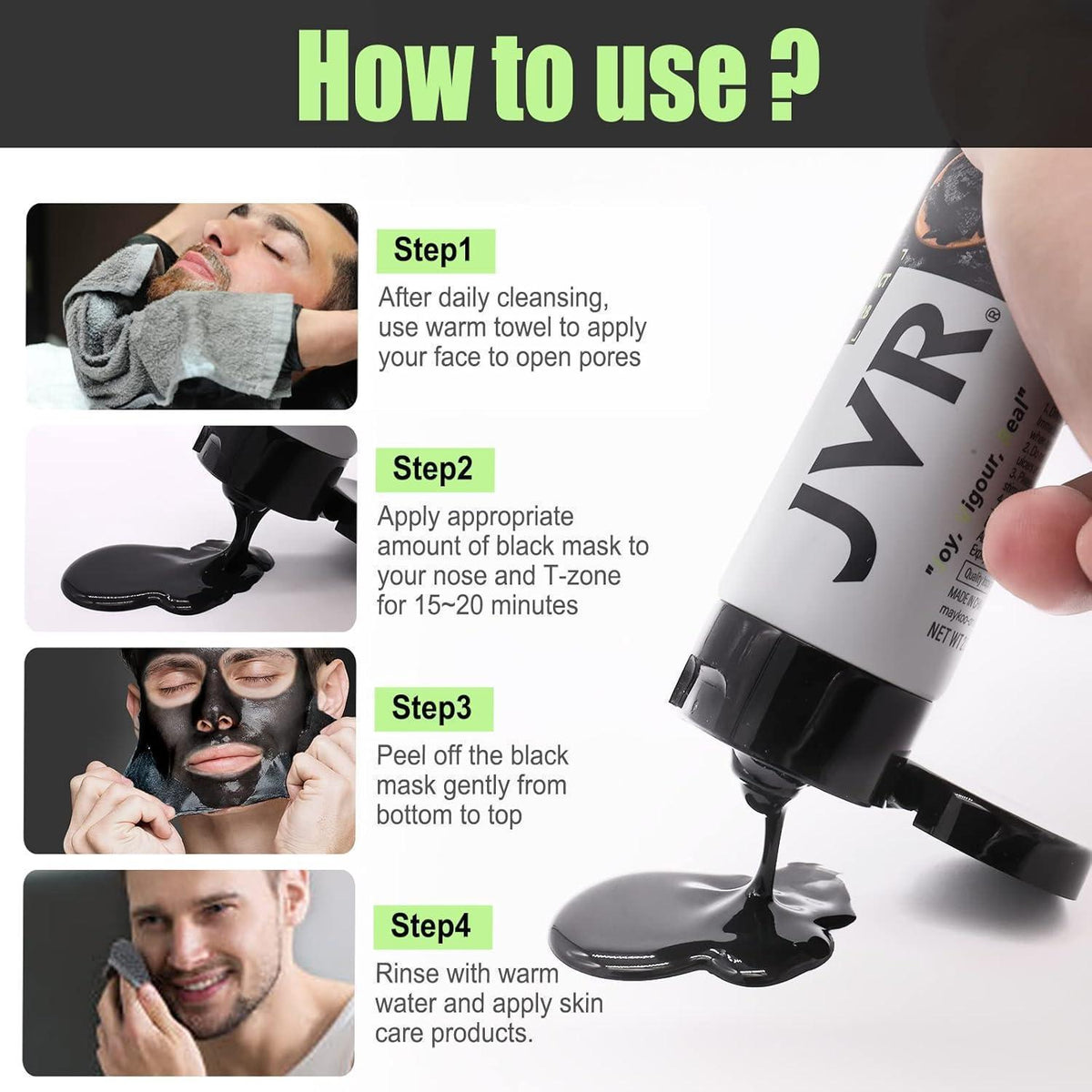 JVR Blackhead Remover Maske Tiefenreinigung Peel Off 60ml