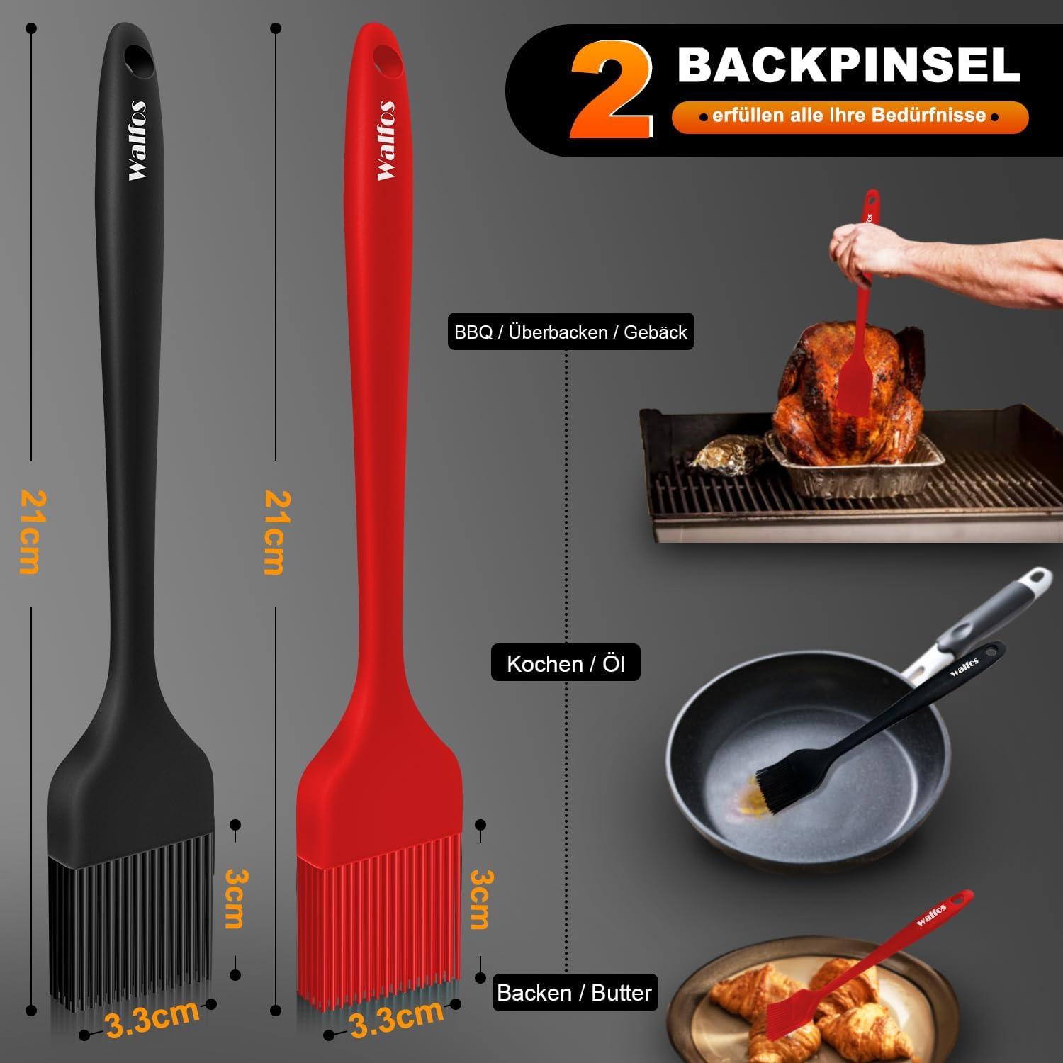 Silikonpinsel Set 2er, Backpinsel