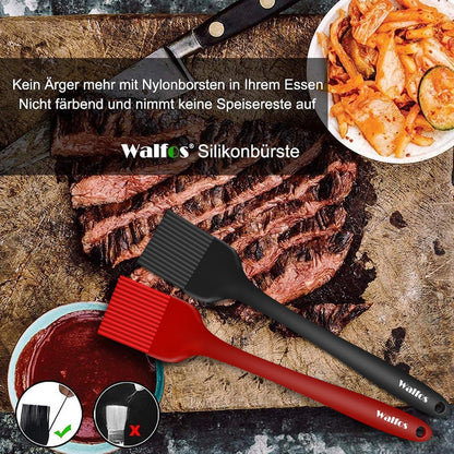 Walfos Backpinsel Silikonpinsel Set 21cm hitzebeständig BPA-frei