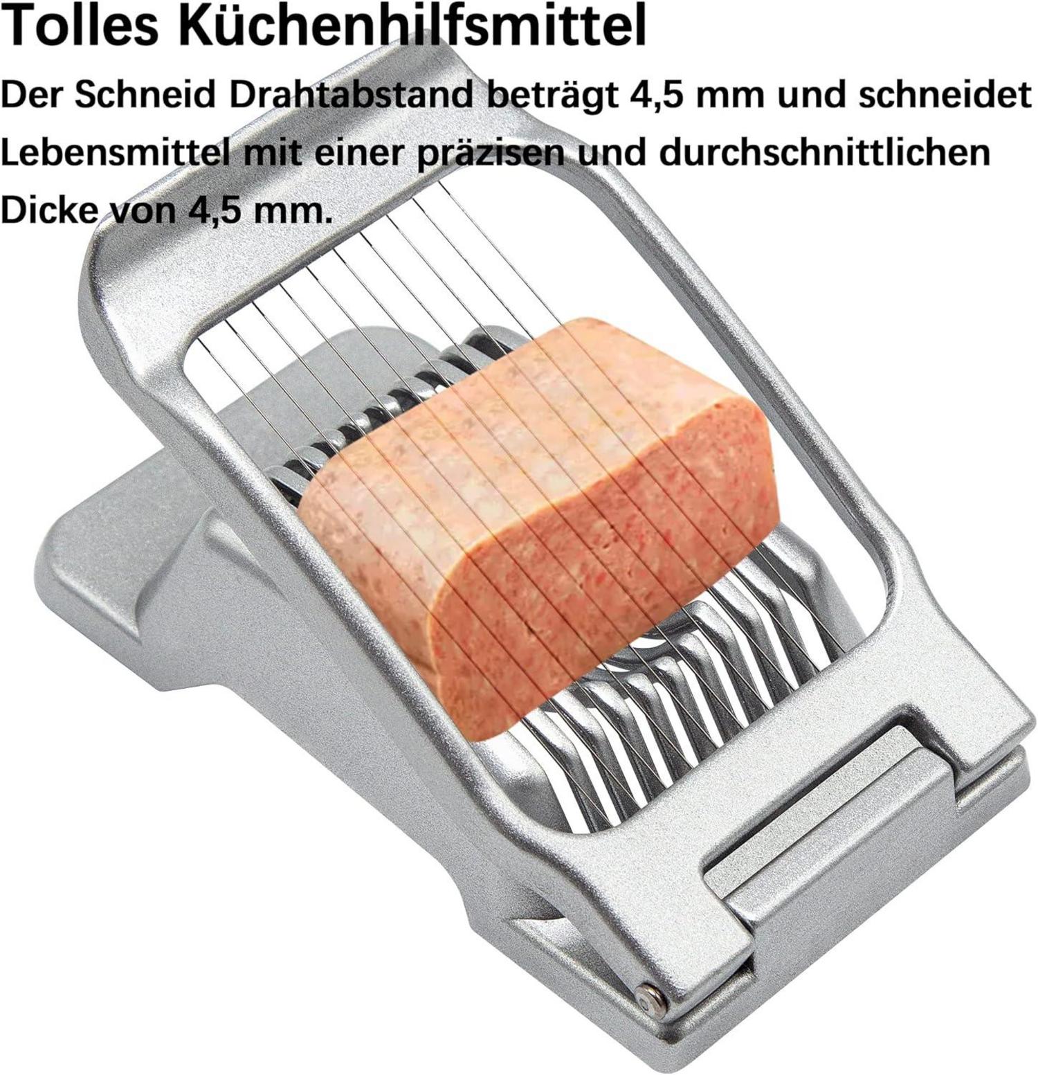 Eierschneider Edelstahl Spülmaschinenfest Aluminium für ovale runde Eier Schneiden