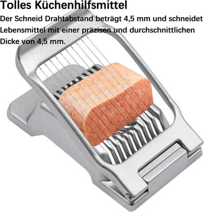 Eierschneider Edelstahl Spülmaschinenfest Aluminium für ovale runde Eier Schneiden