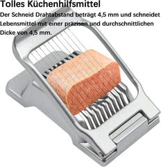 Eierschneider Edelstahl Spülmaschinenfest Aluminium für ovale runde Eier Schneiden