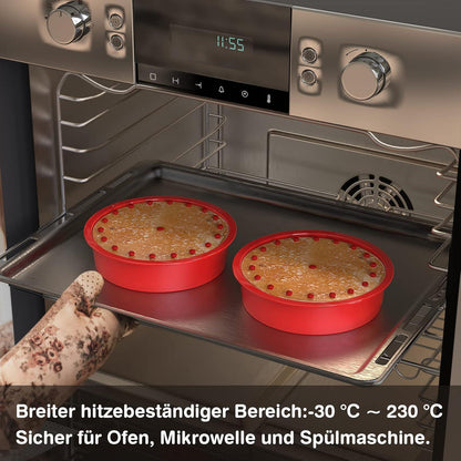 Silikon Backform Rund 15 cm Antihaft Kuchenform 2er Set