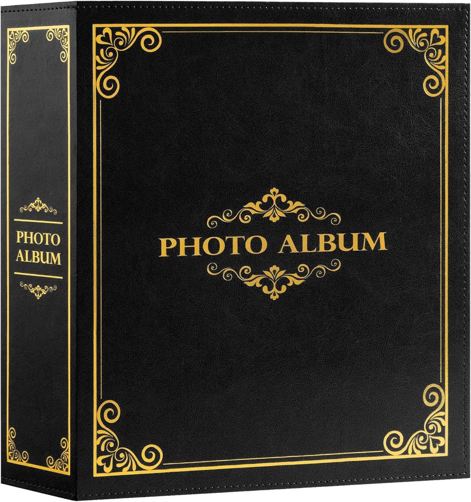 Fotoalbum 10x15 Schwarz XXL Kunstleder Einsteckalbum 1000 Fotos