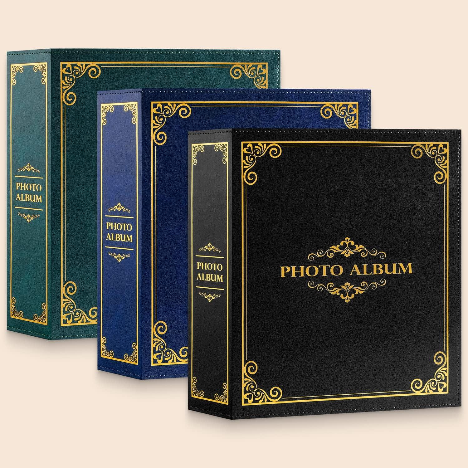 Fotoalbum 10x15 1000 Traditionell XXL Kunstleder Schwarz 1000 Taschen