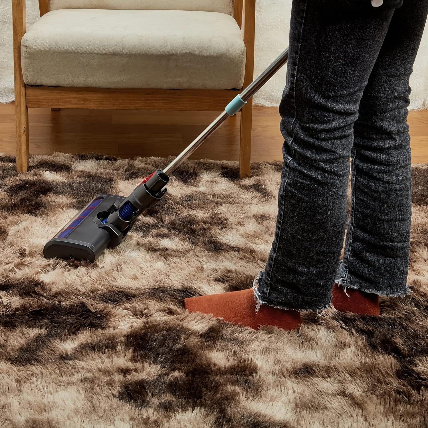 Hochflor Shaggy Teppich Super weich Flauschig Braun 80 x 150 cm
