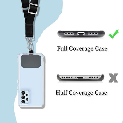 Universal-Handykette, Handyband zum Umhängen, kompatibel mit Allen Smartphones in Schwarz/Dunkelgrau/Hellgrau