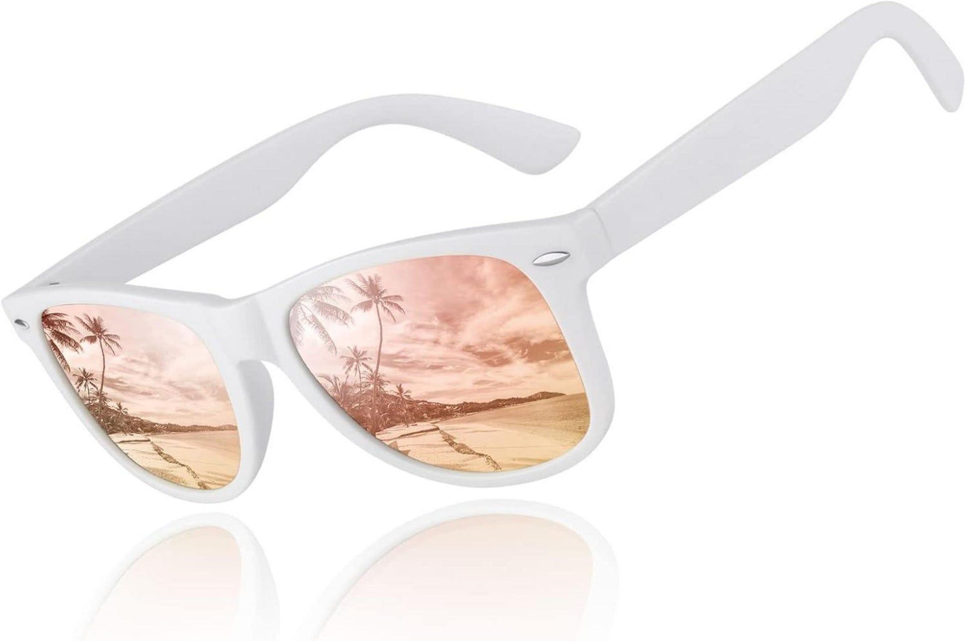 Polarisierte Sonnenbrille Retro Stil Rechteckig UV400 Cat 3 CE 1