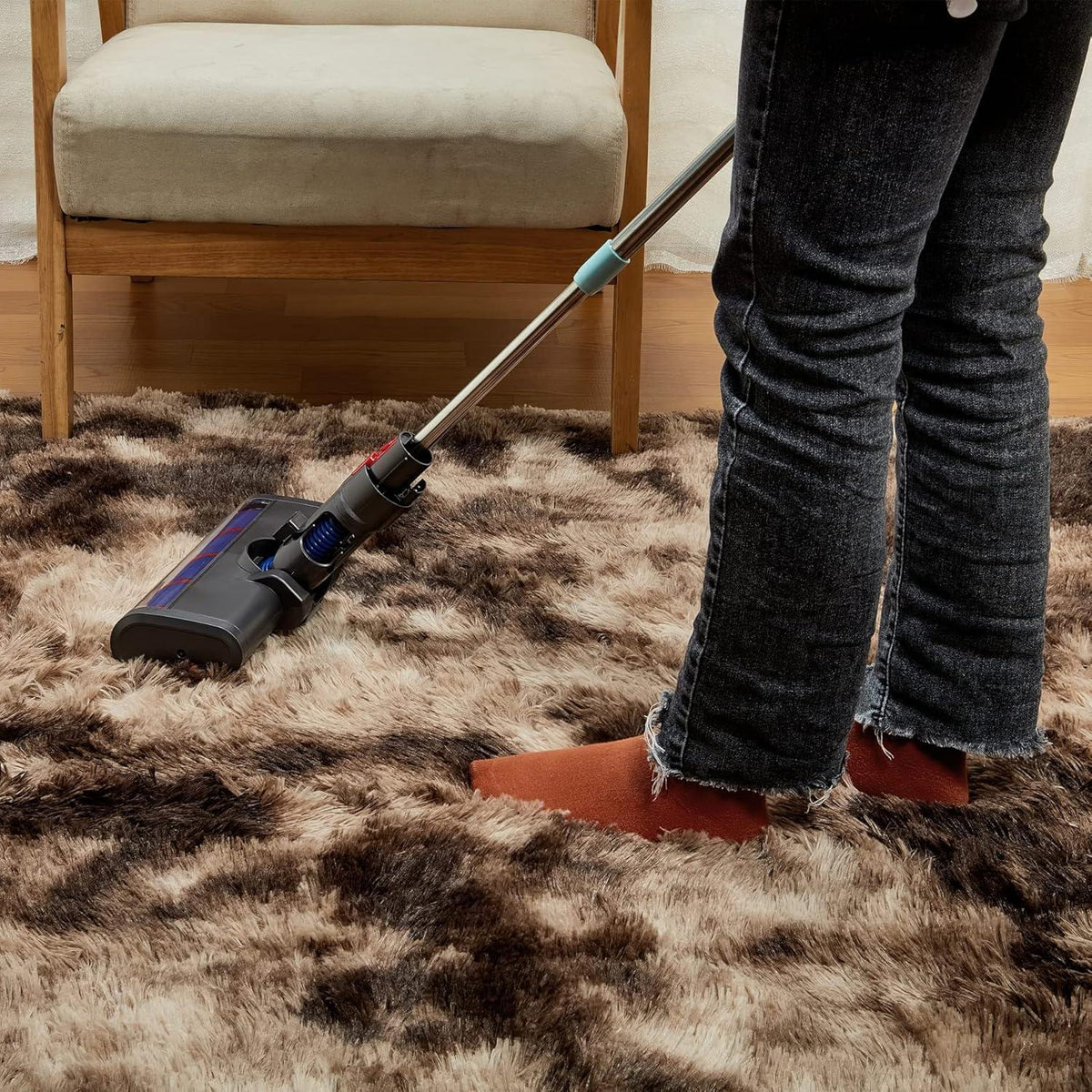 Weicher Hochflor Shaggy Teppich 200x300 cm Braun